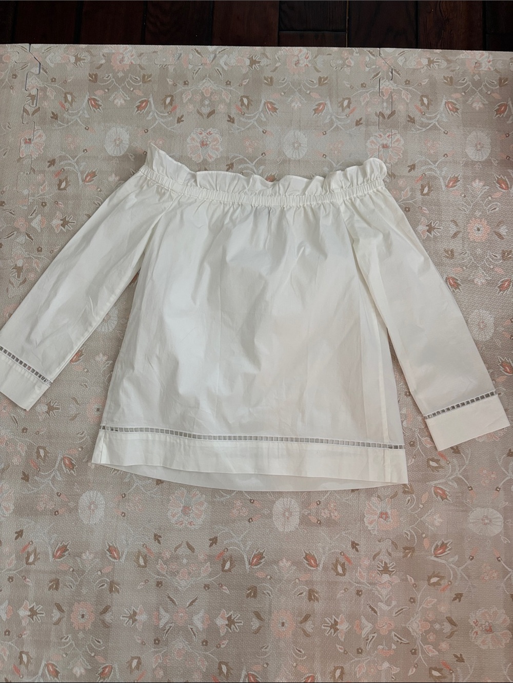 Trina Turk White Off-Shoulder Ruffle Top - Picture 5 of 7
